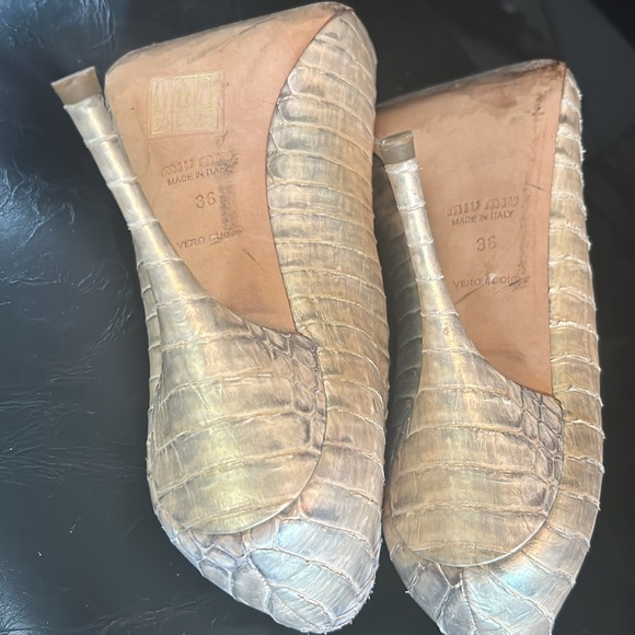 Miu Miu Genuine Python leather heels, Sz 36 - Picture 8 of 9